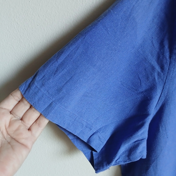  Kim Rogers Linen Blend Embroidered Floral Shirt Size 1X - Picture 4 of 9